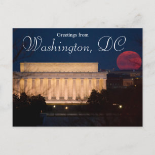 Saudações do cartão postal de Washington DC
