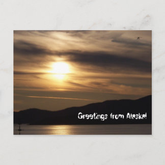 Saudações do cartão postal do Alasca