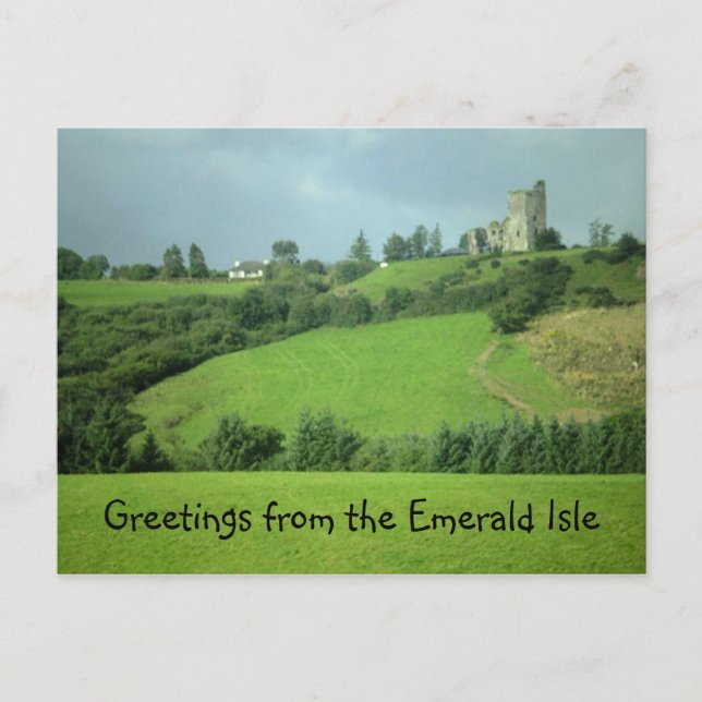 Saudações do cartão postal do Emerald Isle (Frente)