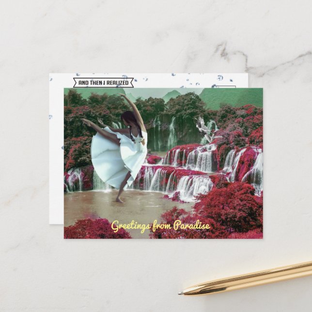 Saudações do Cartão Postal do Paraíso (Frente/Verso In Situ)