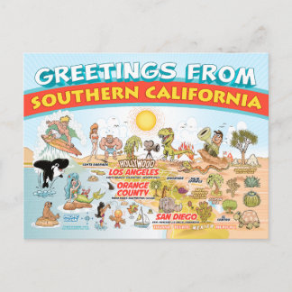 Saudações do Cartão Postal do Sul da Califórnia