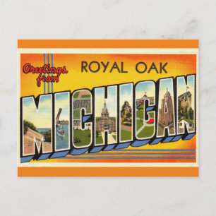 Saudações do cartão postal do Viagem Royal Oak Mic