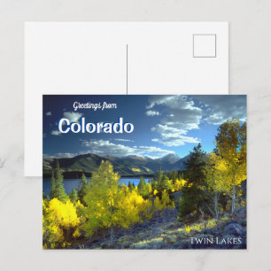 Saudações do cartão postal dos Twin do Colorado