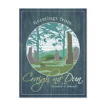 Saudações do Cartão Postal Externo Craigh na Dun