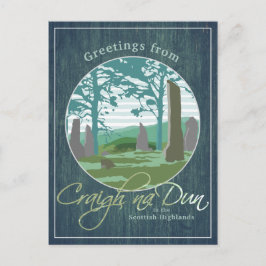 Saudações do Cartão Postal Externo Craigh na Dun
