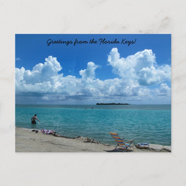 Saudações do cartão postal Florida Keys (Frente)