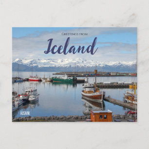 Saudações do cartão postal Husavik da Islândia