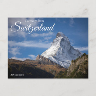 Saudações do cartão postal Matterhorn da Suíça