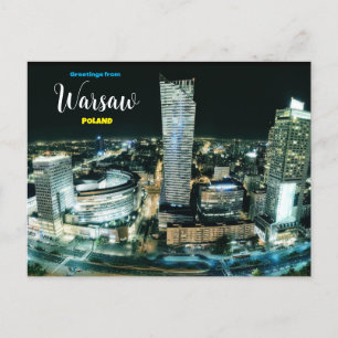 Saudações do cartão postal Polônia de Varsóvia