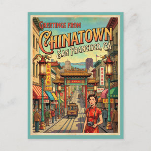 Saudações do Chinatown San Francisco Cartão Postal