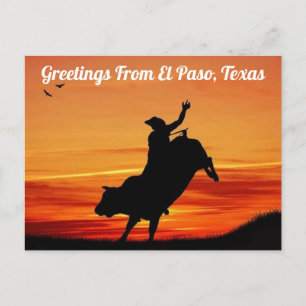 Saudações do El Paso, Texas Rodeio Cartão Postal