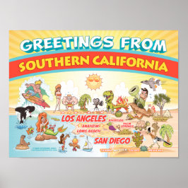Saudações do Poster do sul da Califórnia