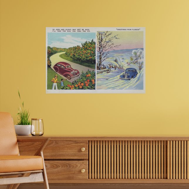 Saudações Engraçadas Da Florida Poster (Sala de Estar 2)