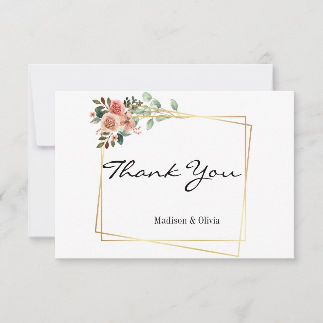 Saudações Obrigado Cartões (Frente)