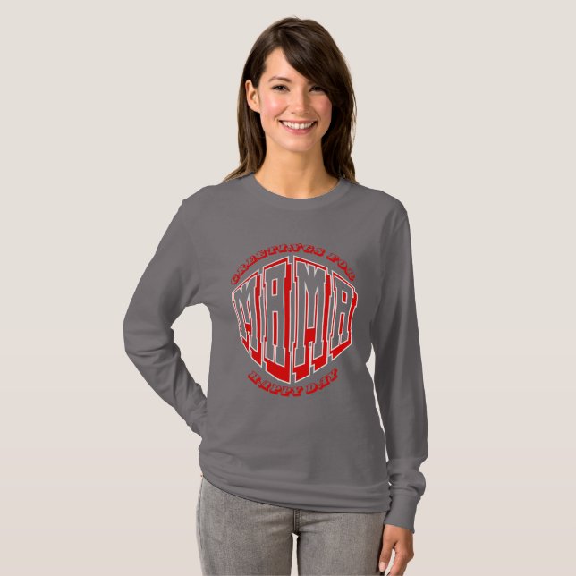 saudações para feliz dia MAMA, camisa (Frente Completa)