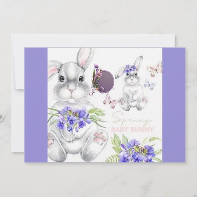 Saudações páscoas Da Nossa Família Ao Seu Cartão (Frente)