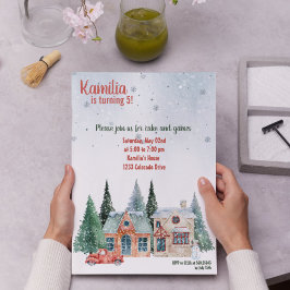 Saudações Sazonais Convite Bloom Aniversário