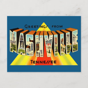 Saudações Vintage de Nashville Cartão Postal de Vi