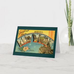 Saudações Vintage do Cartão de Nova Iorque