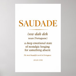 Saudade – Impressão de Definição Portuguesa Minima