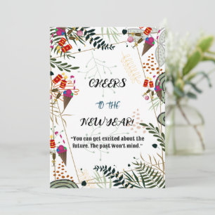 Saúde ao Cartão Botânico Verde de Ano Novo