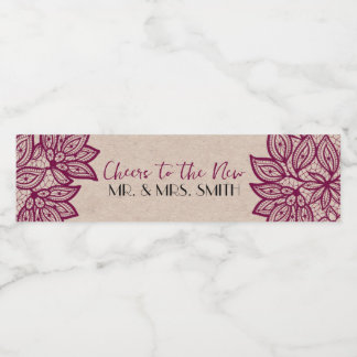 Saúde ao novo Sr. & Rótulos de Garrafa d'Água