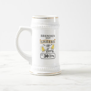 Saúde e Cervejas aos 30 anos de Caneca de cerveja 