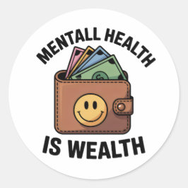 Saúde Mental é Riqueza Adesivo – Carteira Sorriden