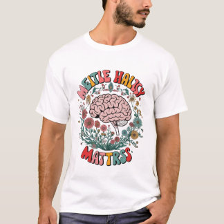 Saúde Mental Importa Camisa T - Cérebro Colorido e