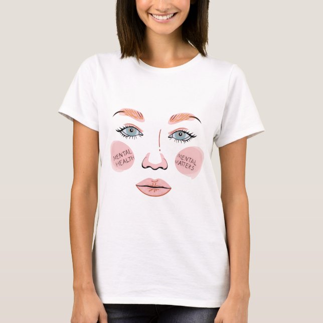 Saúde Mental Importa – Camiseta de Arte de Linha M (Frente)