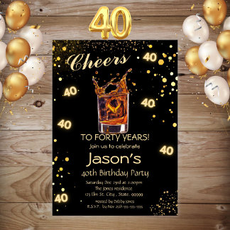 Saúde para 40 Convites de aniversário