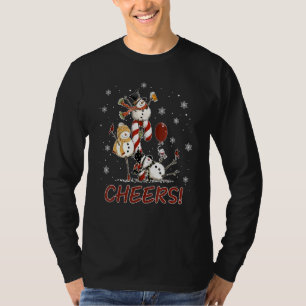 Saúde Snowman Camisa Bebê Vinho De Natal L