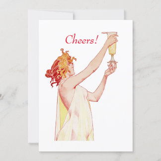 Saúde, um brinde para você criar um copo, convite