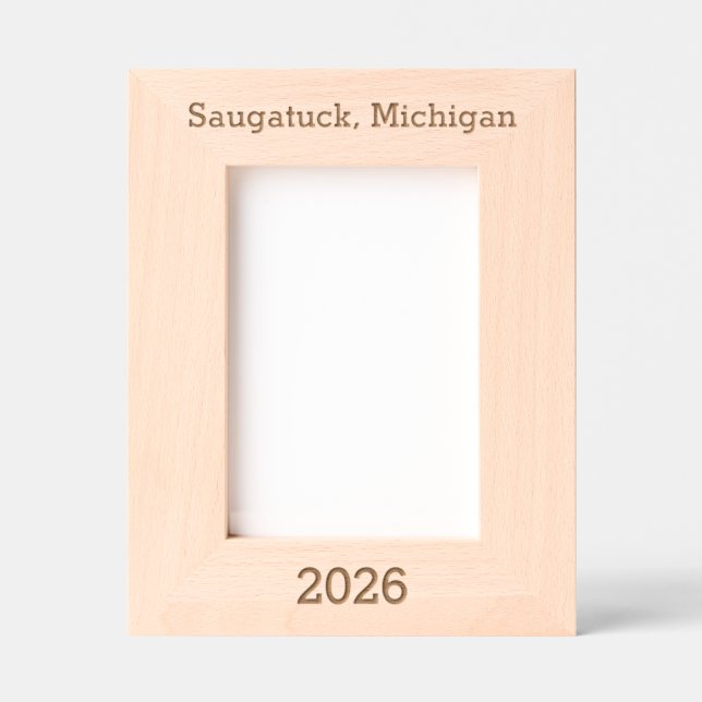 Saugatuck Michigan - Quadro Gravado a Laser (Front)