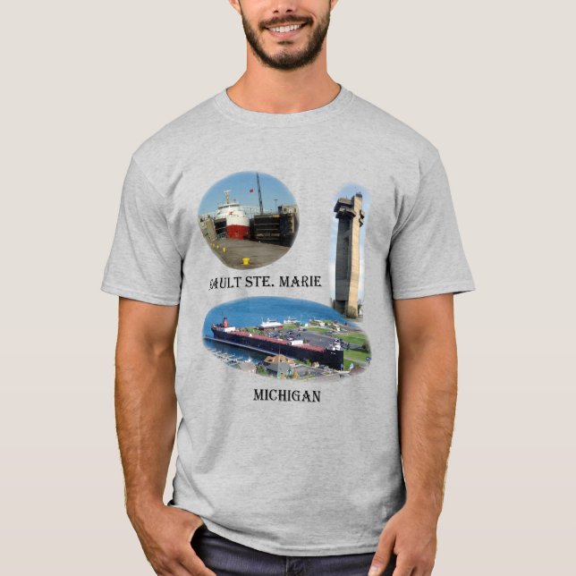 Sault Ste. Marie, camisa cor Michigan (Frente)