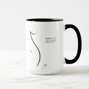 "Saunter" a caneca 15oz com definição escrita