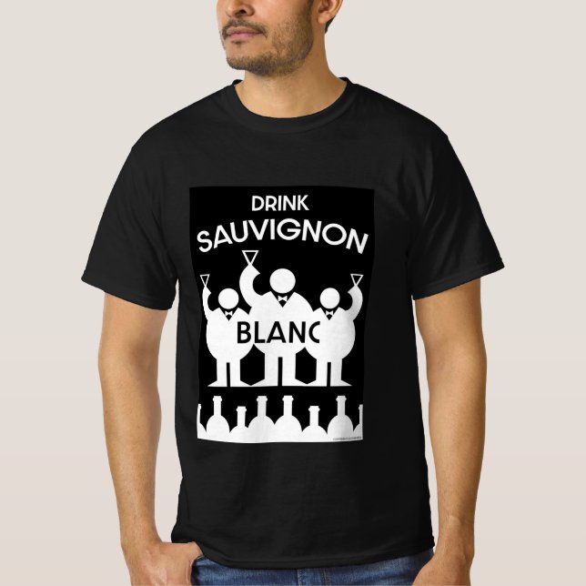 Sauvignon Blanc Wine Drinker T-Shirt (Frente)
