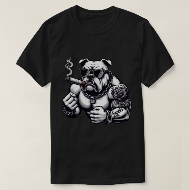 Savage Bulldog – Street Rebel Vibes T-Shirt (Frente do Design)