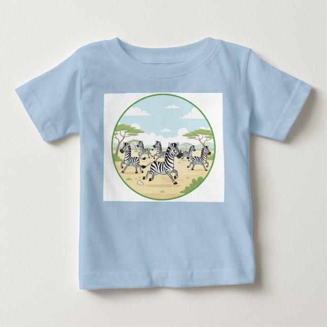 Savanna Sprint – Camisa Grupo de Zebras Correndo D (Frente)