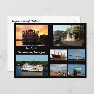 Savannah, cartão postal de feriado da Geórgia