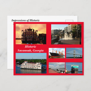Savannah, cartão postal de feriado da Geórgia