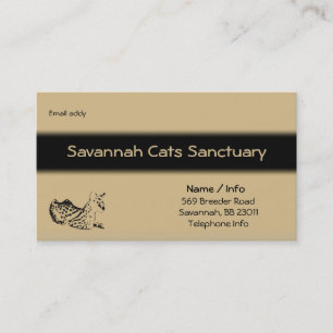 Savannah Cat Cartão de visita / Personalizar