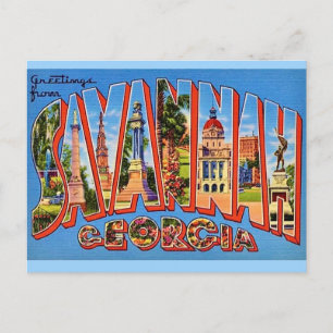 Savannah Geórgia Cartão Postal Antigo