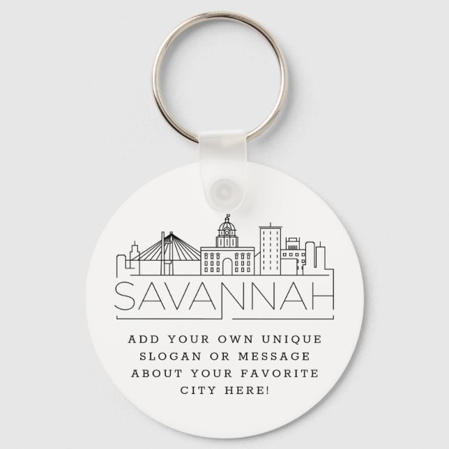 Savannah Stylizou o Chaveiro de Slogan Personaliza (Frente)
