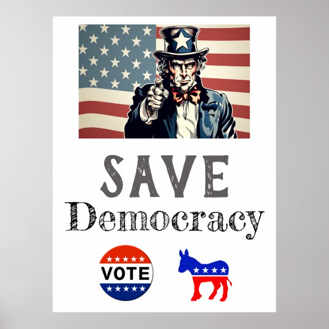 Save Democracy Poster (Frente)