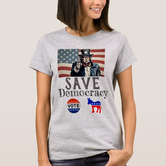 Save Democracy T-Shirt (Frente)