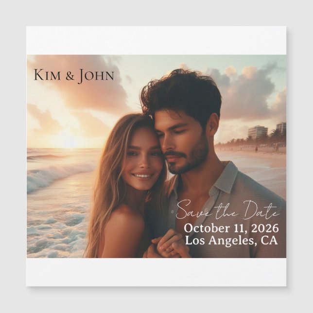 Save the Date Announcement Magnet (Frente)