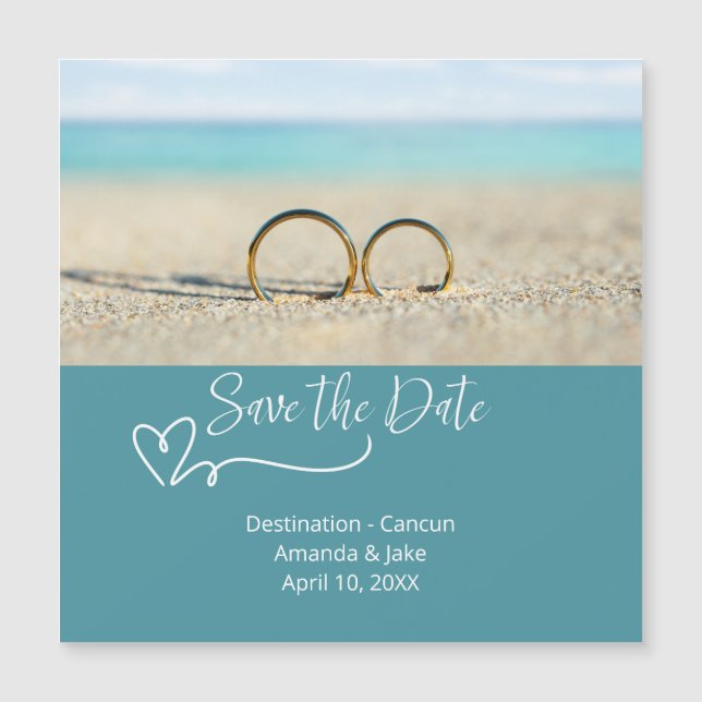 Save the Date Destination Beach Wedding (Frente)