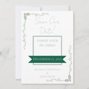 Save The Dates Temáticos de Inverno Minimalista