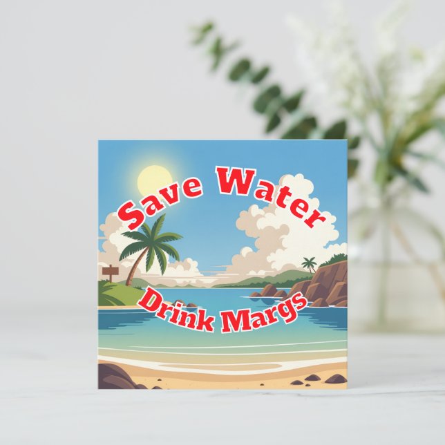Save Water Drink Margs Trucker Hat (Em pé/Frente)